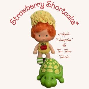 AMERICAN GREETINGS 1979 Apple Dumplin’ Doll & Tea Time Turtle